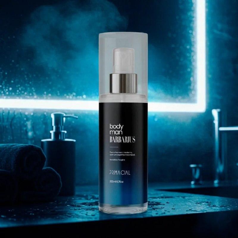 Body Splash Masculino Barbarius 200ml - Primacial Perfume Amadeirado