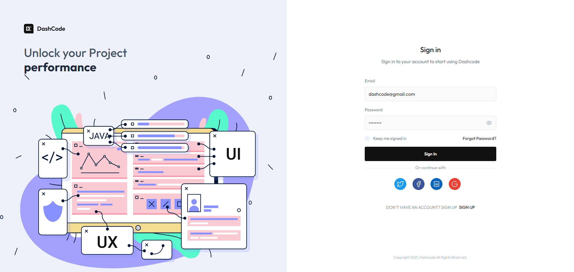 DashCode Admin Dashboard Template DashCode Admin Dashboard Template