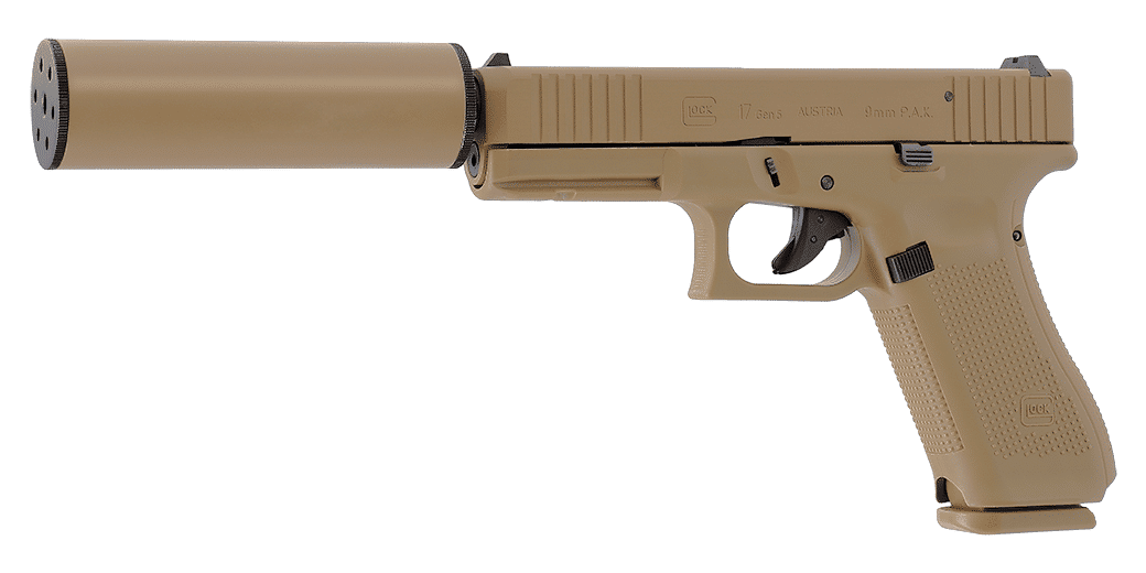 Stahlverschluss & Schalldämpfer in Coyote mit Cerakote-Beschichtung