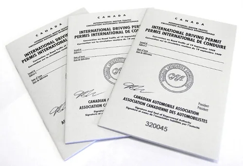 Example of a Canadian International Driving Permit