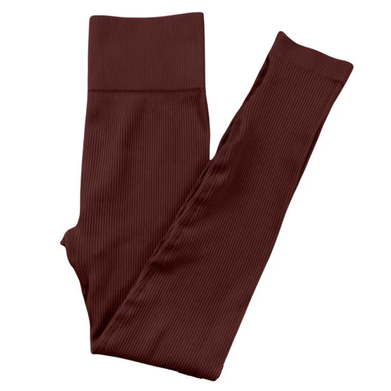 Legging Femme Sans Couture Taille Haute Côtelé – Pantalon de Sport Extensible et Sculptant - vue 2