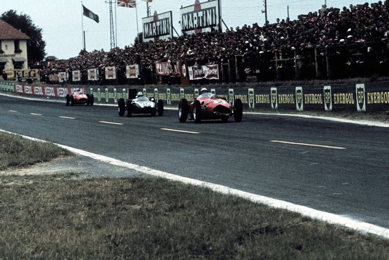Hill led until Brabham regained the lead on lap