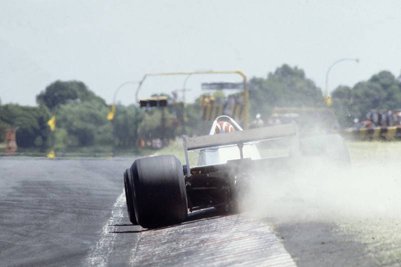 Nelson Piquet in his Brabham BT49-Ford Cosworth.