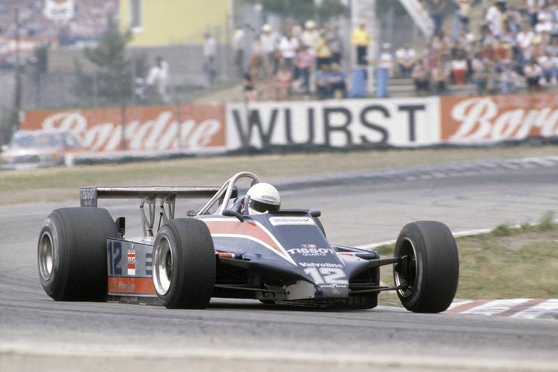 Elio de Angelis in a Lotus 81-Ford Cosworth.