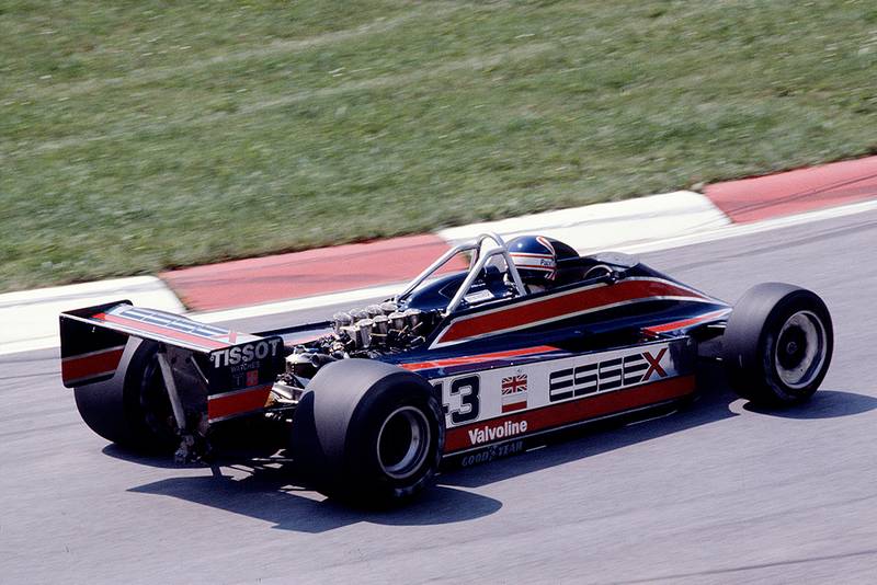 Nigel Mansell in his Lotus 81B Ford.