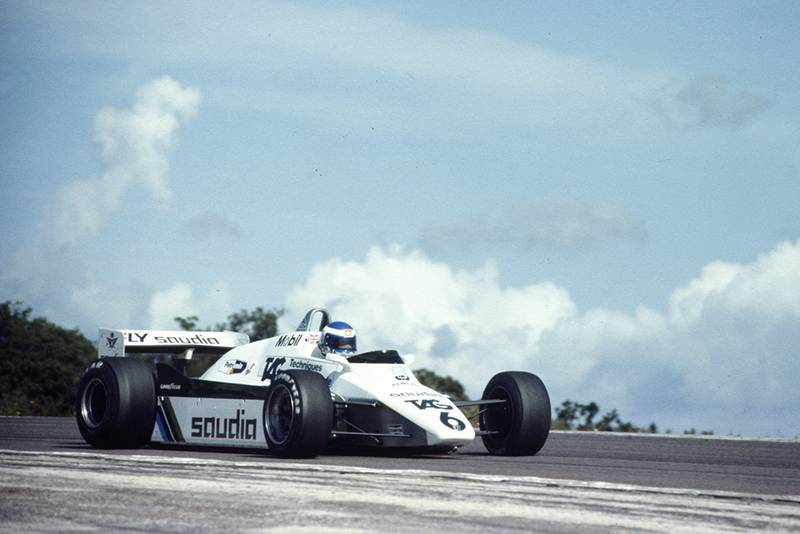 Keke Rosberg in his Williams FW08-Ford.