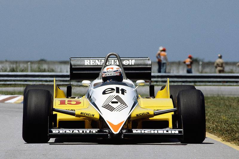 Alain Prost in his Renault RE30C.
