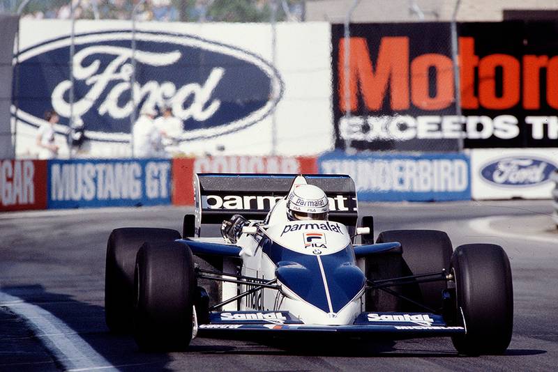 Riccardo Patrese in his Brabham BT52 BMW.