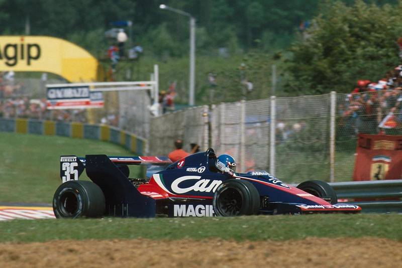Derek Warwick in his Toleman TG183B.