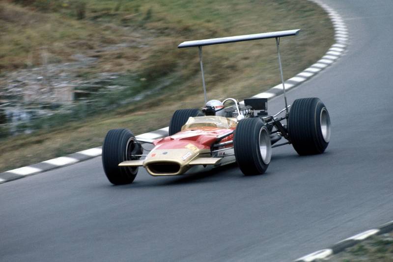 Mario Andretti in his Lotus at the 1968 United States Grand Prix