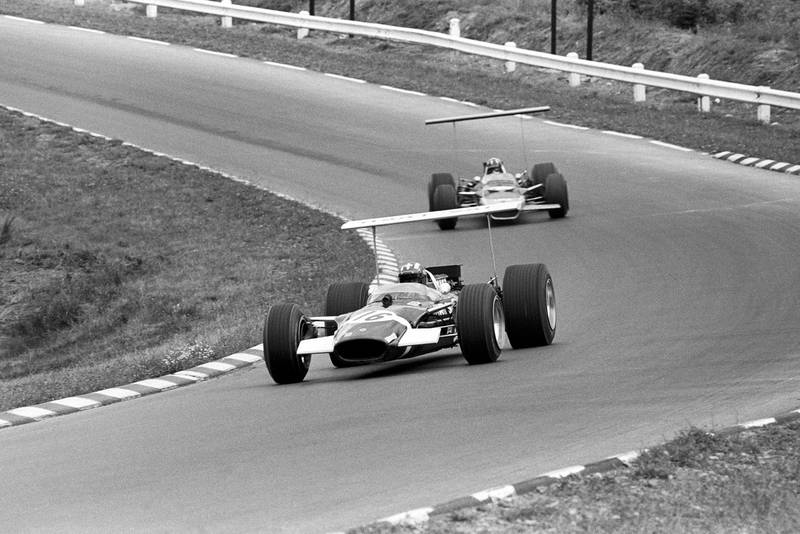 Jo Siffert in his Rob Walker Lotus at the 1968 United States Grand Prix.