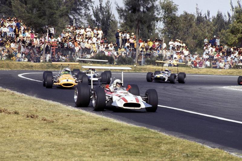 John Surtees in his Honda at the 1968 Mexican Grand Prix