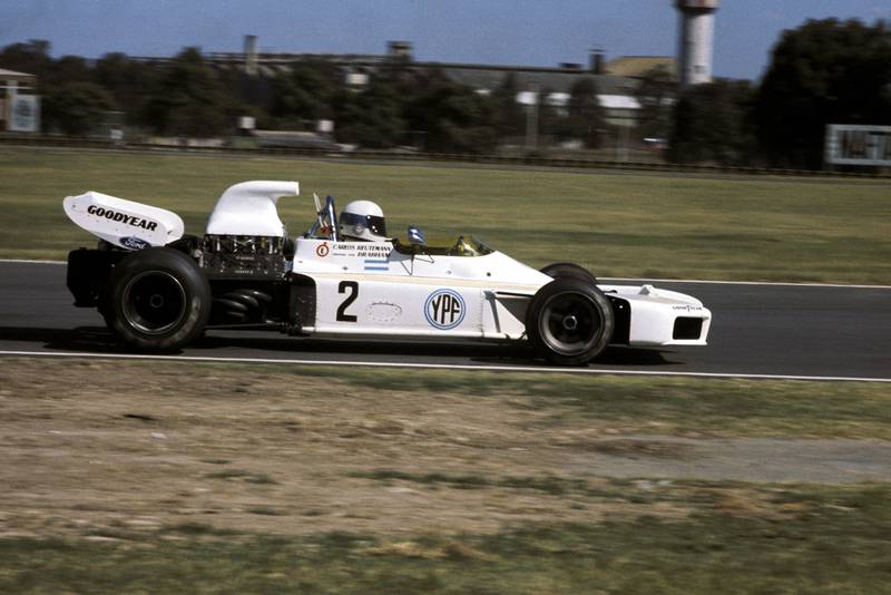 Carlos Reutemann driving at the 1972 Argentine Grand Prix for Brabham.