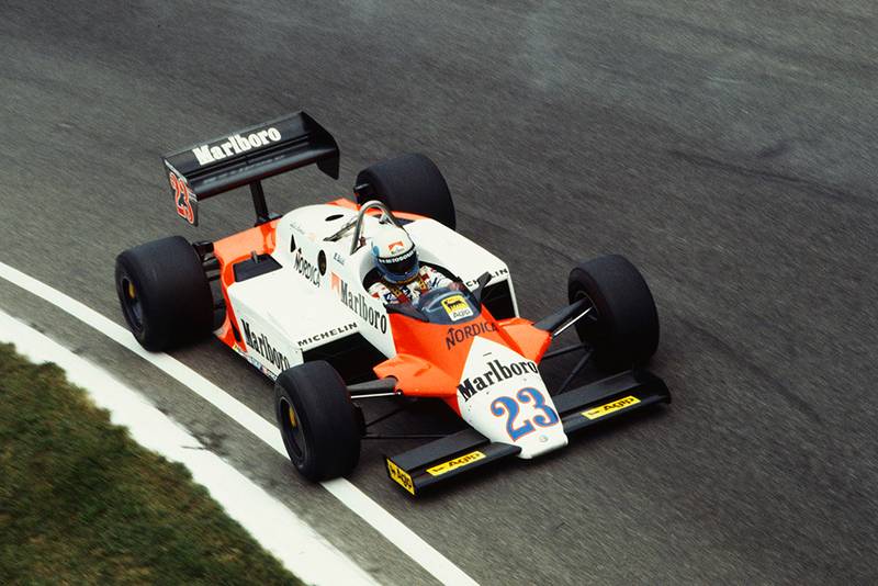 Mauro Baldi in an Alfa Romeo 183T, he did not finish.