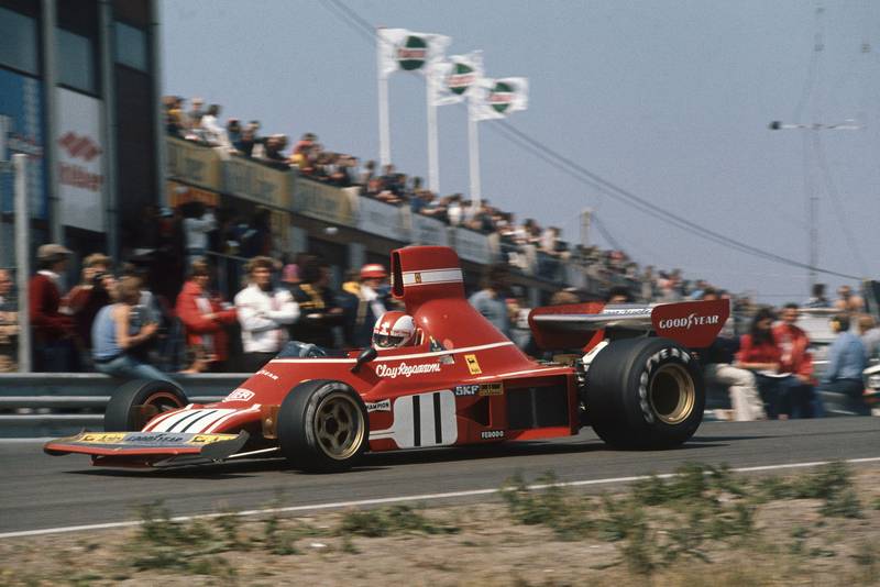 Clay Regazzoni (Ferrari) at the 1974 Dutch Grand Prix.