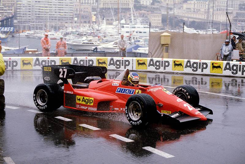 Michele Alboreto driving his Ferrari 126C4.