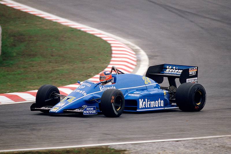 Piercarlo Ghinzani in his Osella FA1F Alfa Romeo.