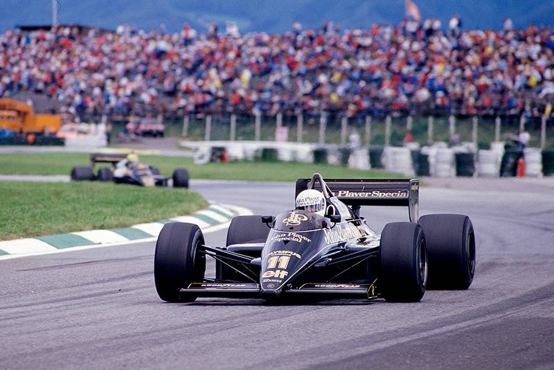 Elio de Angelis in his Lotus 97T Renault.