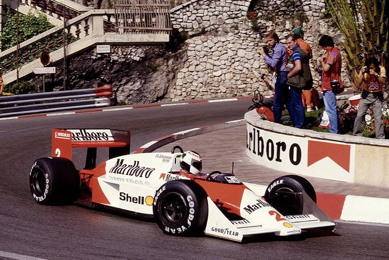 Stefan Johansson in his McLaren MP4/3 TAG Porsche.