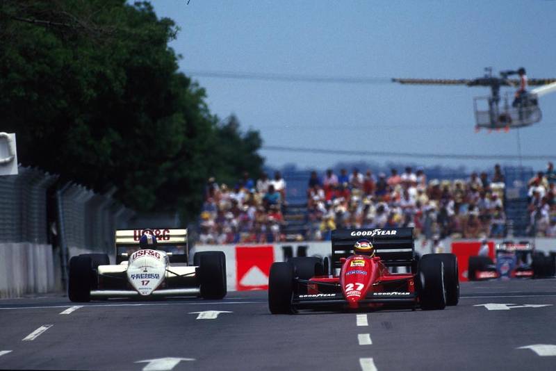 Michele Alboreto did not finish in his Ferrari F187.