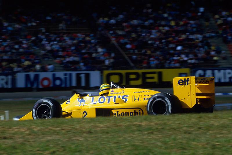 Ayrton Senna in his Lotus 99T.