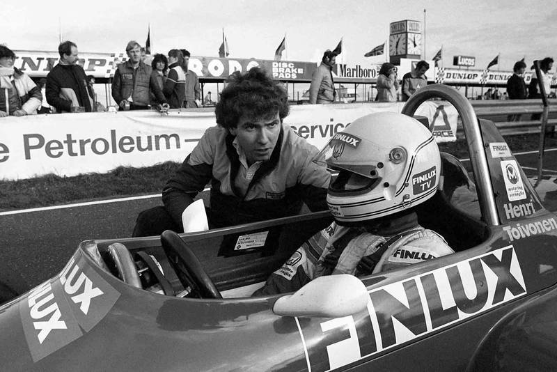 Henri Toivonen lines up on the grid for Eddie Jordan Racing in F3 Thruxton 1982