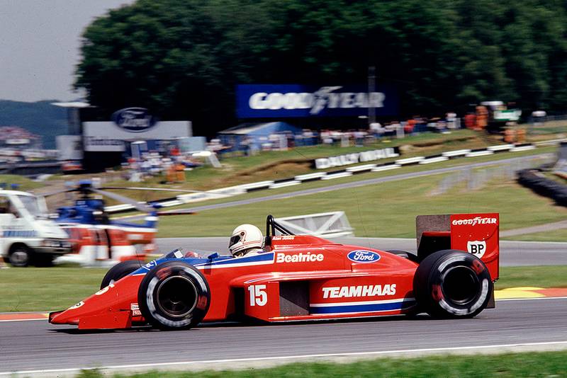 Alan Jones in his Team Haas/Lola THL2 Ford