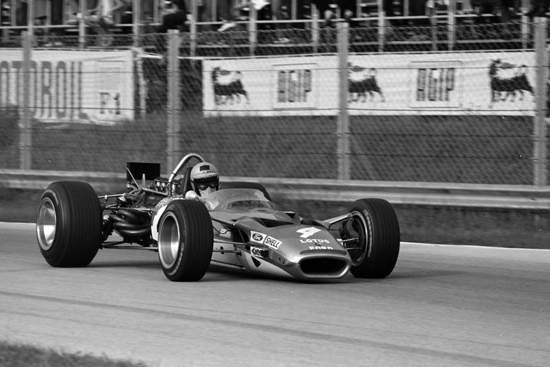 Jochen RIndt in his Lotus at the 1969 Italian Grand Prix