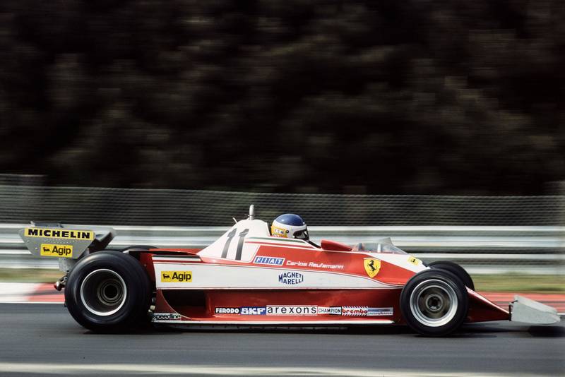 Carlos Reutemann (Ferrari) driving at the 1978 Belgian Grand Prix, Zolder.