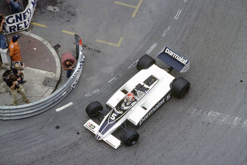 Nelson Piquet in his Brabham BT49C-Ford Cosworth.