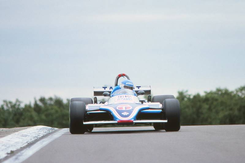 Patrick Tambay in his Talbot-Ligier JS17 Matra.