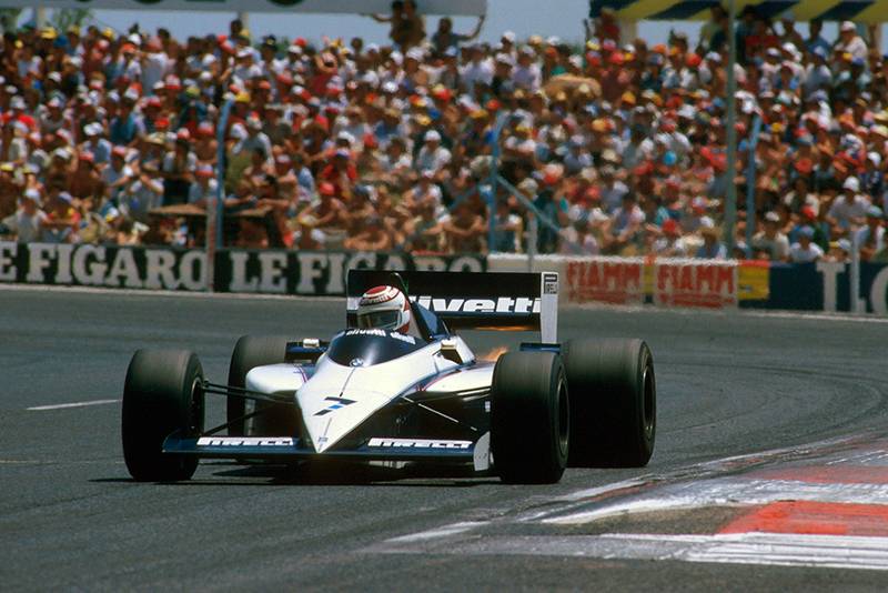 Nelson Piquet at the wheel of his Brabham BT54 BMW.