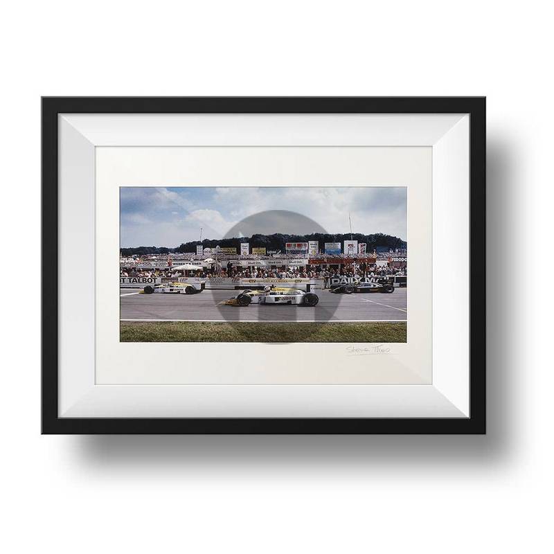 Product image for Nigel Mansell - Ayrton Senna – 1986 | signed Steve Theodorou | Limited Edition print