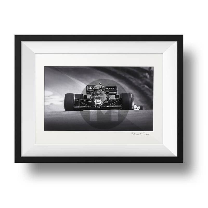 Product image for Ayrton Senna - Lotus - 1985 | signed Steve Theodorou | Limited Edition print