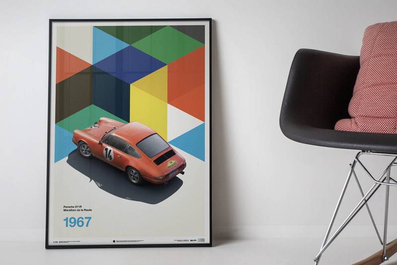 Porsche 911R Automobilist poster