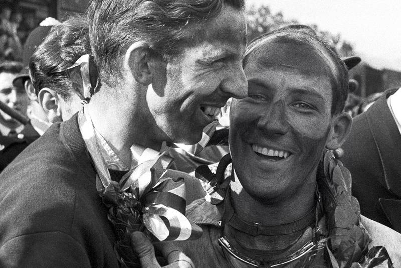Stirling Moss with Tony Brooks