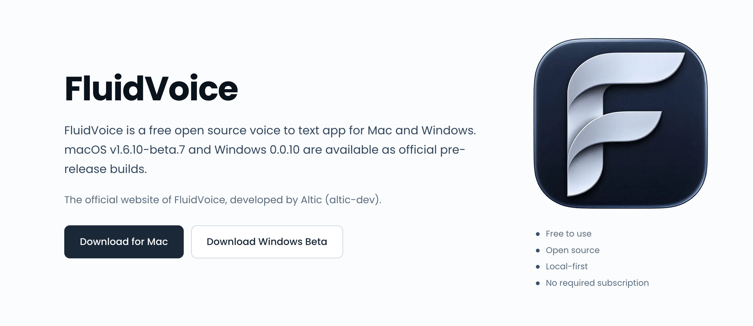 FluidVoice app screenshot