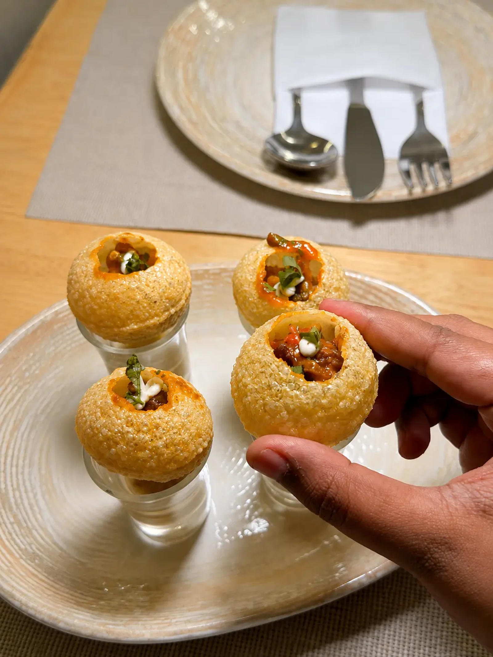 Pani Puri Tacos at Mex It Up