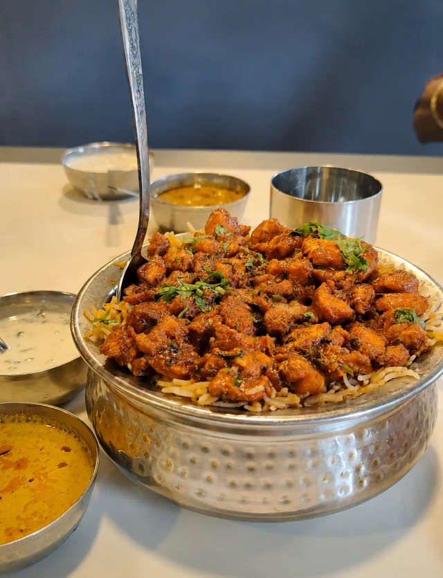 Kebab Biryani at Mani's Dum Biryani