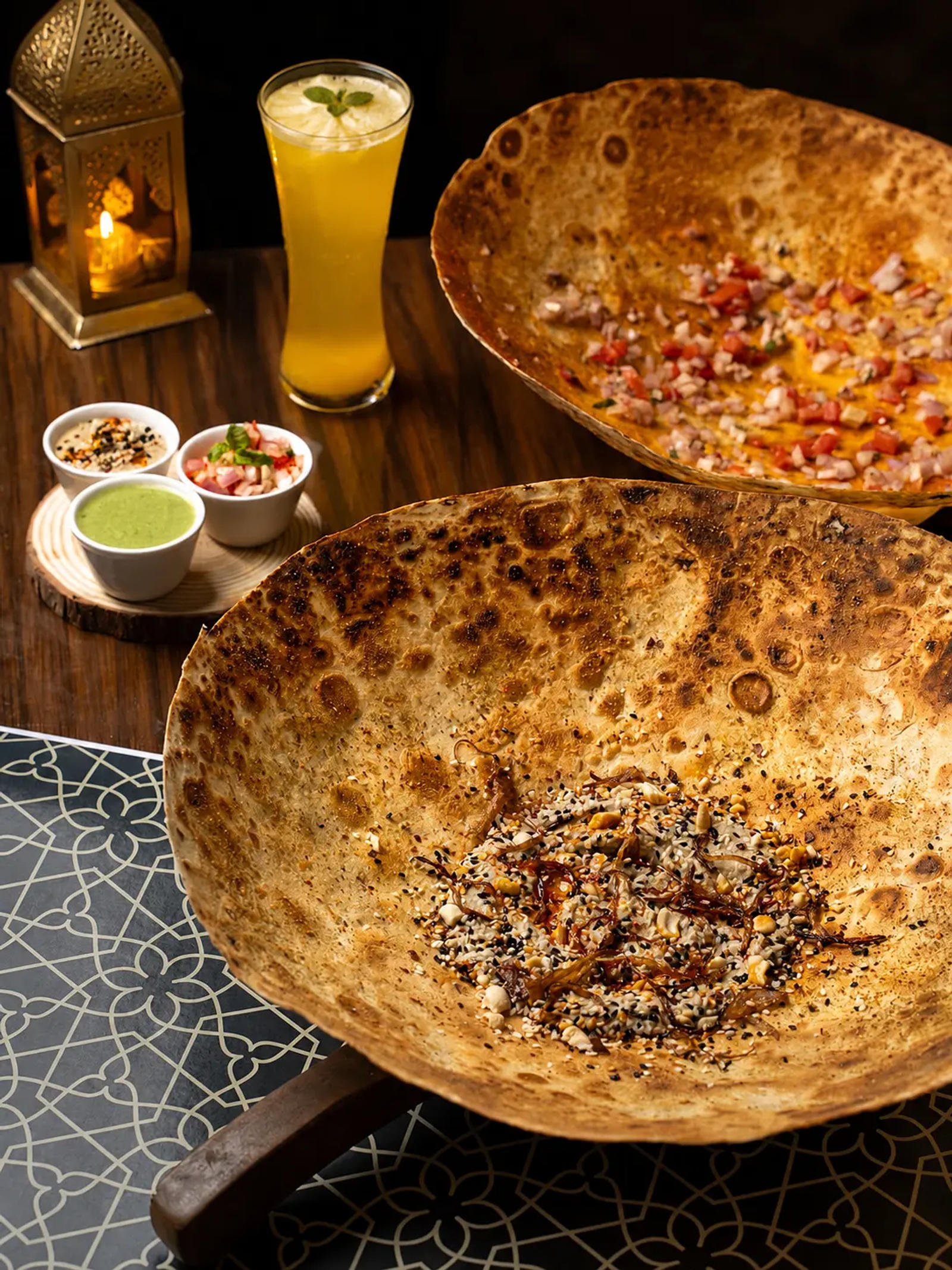 Rumali Roti and Achari Chicken at Copper Chimney