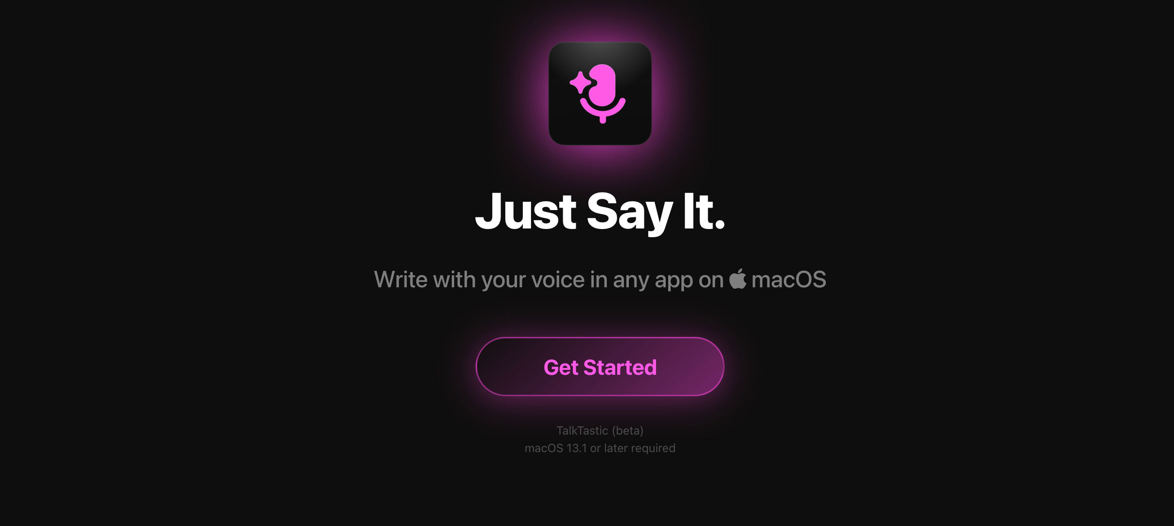 TalkTastic app screenshot