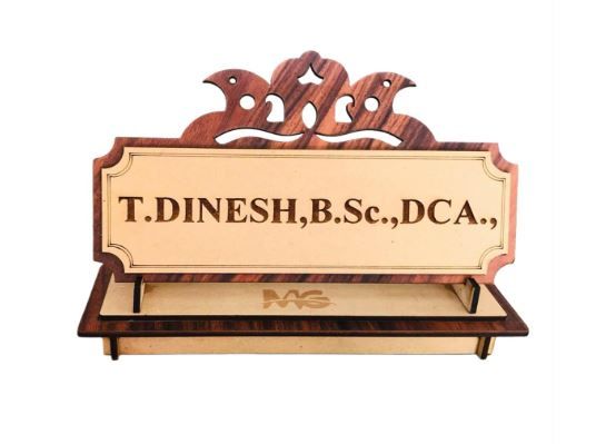 Customized Wooden Name Board for Office Desk