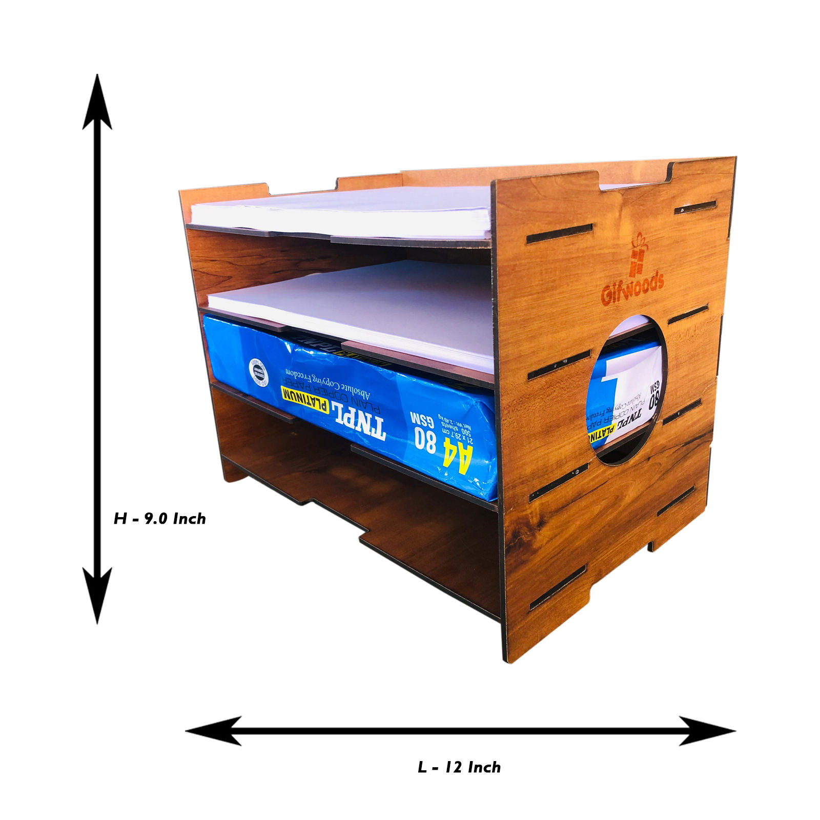 Wooden File Organizer Rack - 2