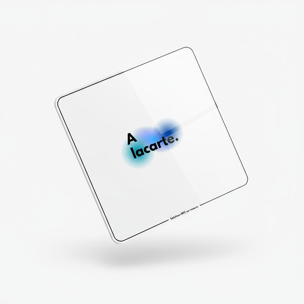 Plaquettes NFC professionnelles en métal brossé pour entreprises et bureaux