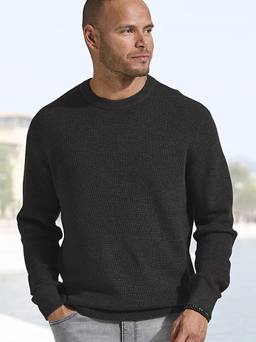 Strickpullover in anthra