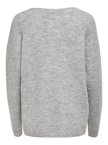 Strickpullover in Light Grey Melange 1
