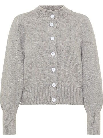 Damen Strickjacke in Grau Melange