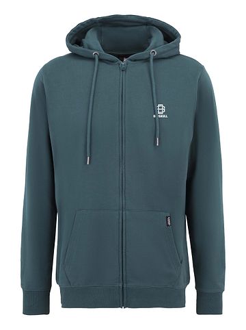Zip Hoodie Basic Oldskull 25 Logo in Dark Green