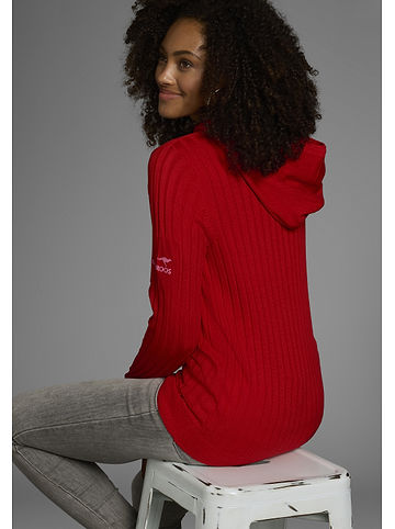 Strickpullover in rot-pink