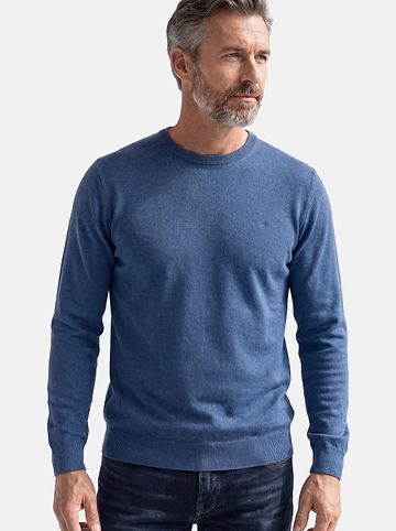 Pullover Basic in Blau / hellblau